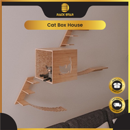 READYSTOCK Cat Box House / Rumah Kotak Kucing 30cmx36cmx42cm Cat Wall Climbing Cat Tree Gantung Kucing Tempat Tidur Kucing