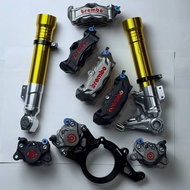 XMAX V1 V2 V3 M3 K5 Stylema P34 Black Red Logo Siap Bracket Combo With SMRT USD Fork Cover Full Set 