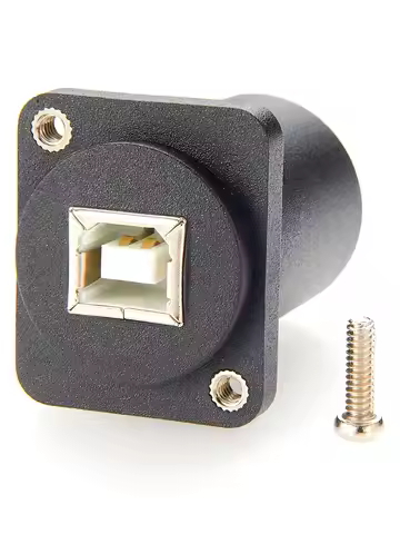 1pc D Type USB 2.0 B to USB 2.0 A Module Female Socket Chassis Converter Adapter Panel Mount Jack Co