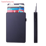 TasteTasty Anti-theft Aluminum Single Box Smart Wallet Slim RFID Fashion Clutch Pop-up Push Button Card Holder New Name Card Case MY