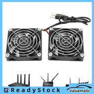 valuemalls Dual Cooling Fans for Router  5V USB Fan heatsink RT?AC68U AC86U EX6200 AC15