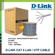 D-Link Cat 6 Network Lan Cable Retail Meter Cat.6 Dlink Internet Ethernet UTP Cable