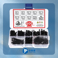 600pcs 12.9Grade Cup Head Hex Socket Machine Screws DIN912 Trimming Wrench Tweezers M3Screw set 8Q1S