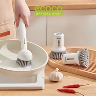 ECOCO Pan Dish Washing Brush - Kitchen Pan Brush, special Pan Washing Brush that does not stick to o
