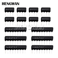 10pcs 9PIN 8PIN 7PIN 6PIN 5PIN exclusion Network Resistor array DIP 100 220 470 680 1K 1.2K 1.5K 2K 