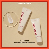 K-Secret Seoul 1988 Snail 93 Cream 50ml  Moisturizing Brightening Korean Skincare