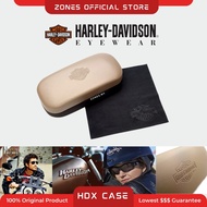 Harley Davidson HDX Motorbike Sunglasses Hard Case [15cm x 6cm x 5cm] and HD Cleaning Cloth