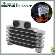 TAMAKO Original Oil Cooler, 65ml Aluminum Universal Oil Cooler, 5 Row Durable Motorcycle Engine Radi