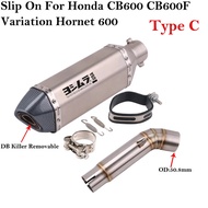 For Honda CBF600N CB600 CB600F Variation Hornet 600 Motorcycle Exhaust Escape Slip on Middle Link Pi