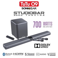 SonicGear StudioBar 3000 Dolby Atmos 5.1.2 Channel Soundbar with Wireless Subwoofer 2 UHF Microphone