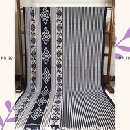 Kain Batik Tenun Salur Garis Lurik Warna Abu abu mix navy  Terlaris Kain tenun ikat etnik ntt blanke