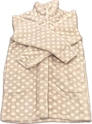Arie Loungewear, Soft to the Touch, Warm, Dots, Gray, 24.4 x 21.3 x 34.6 inches (62 x 54 x 88 cm)