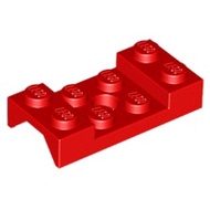 Lego parts red Vehicle, Mudguard 2x4 with Arch Studded with Hole 2 x 4
