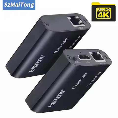 4K HDMI Extender over Single Rj45 Cat5e/6 Cable to 120M with Audio out vs 1080P 60M HDMI Ethernet Ex