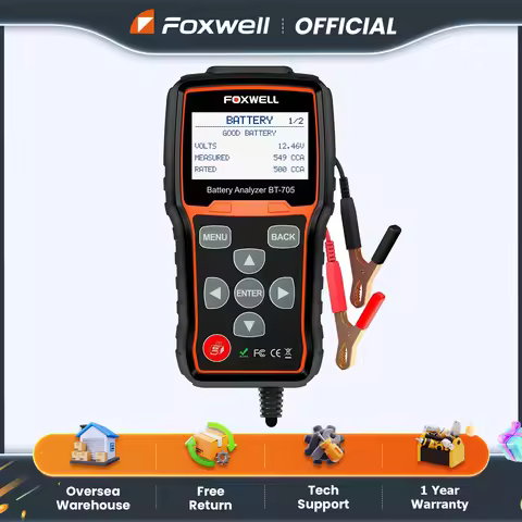 FOXWELL BT705 12V Battery Tester 24V Truck Cranking Charging System Test Automotive 100-2000CCA Batt
