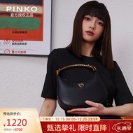 PINKO女包气质兔子装饰牛皮手提飞鸟包黑色礼物送女生