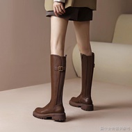 [Chelsea Knight Boots] Genuine Leather Chelsea Boots High Boots Not Knee Boots 2022 Retro Martin Boo