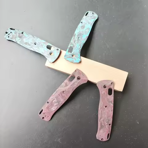 3K Carbon Fiber Material Knife Handle Patches Scales for Benchmade Bugout 535 Knives Grip Making Rep
