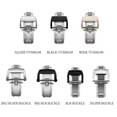 Small Hole Wathcband Fold Buckle Titanium Alloy Stainless Steel Clasp 18mm For Richard Watch Mille S
