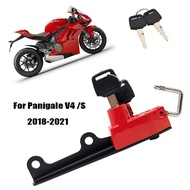 gS For Ducati Panigale V4/S 2018-2021 2020 Motorcycle Lock Mount Hook Side Security theft Aluminum 2