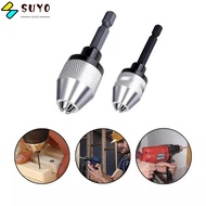 SUYO Drill Chuck Adapter, Hex Shank Alloy Keyless Drill Chuck,  Chuck for Mini Screwdriver Hex / Rou