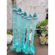 3-layer fishing net with 4th, 5th, 6th, 7th, 1m2 high and 1.6m long, 80m long to catch carp from 1.5