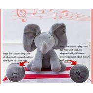 X Peek A Boo Elephant Baby Plush Toy Singing Stuffed Pink Animated Kids Best