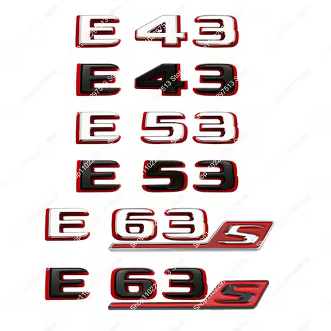 New Style 3D Two Tone Letters Numbers Emblem E43 E53 E63S For W212 W213 W214 Car Trunk Rear Car Acce