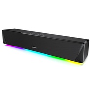 Computer Speakers, 24W Bluetooth Computer Soundbar, 3.5mm Aux-in Computer Speakers for Desktop Monit