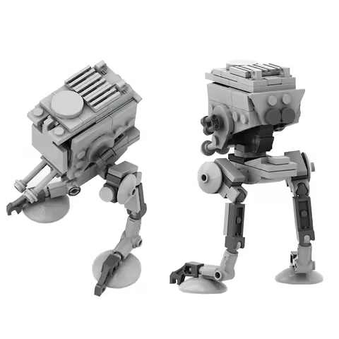 Moc All Terrain Scout Transport Building Blocks Movies Model AT-ST Bipedal Walker Robot DIY Bricks C