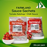 [BenMart Dry] Farmland Chilli/Tomato Ketchup Sachet 30 x 9g- Halal - Malaysia - Sauce/Dip