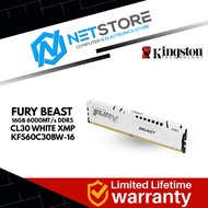 KINGSTON FURY BEAST 16GB 6000MT/s DDR5 CL30 DIMM FURY Beast White XMP - KF560C30BW-16