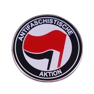 Antifa Red Black Flag Brooch