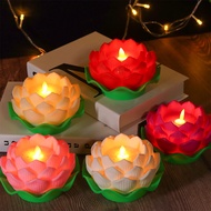 Temple Buddhist Tools Lotus Lamp Jingong Lotus Lamp led Electronic Candle Lamp Simulation Lotus Lamp