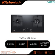 Vatti AI Hob C835G Build-In Hob 2 Burner 78cm AI Gas Hob Powerful High Flame Anti-dry burning Dapur 