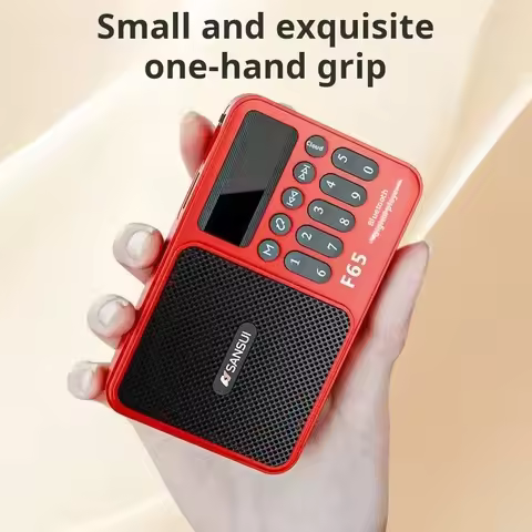 SANSUI F65 Wireless Bluetooth Speaker Portable Elderly Radio Digital Jukebox Card Insertion USB Play