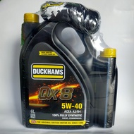 น้ำมันเครื่อง ดีเซล ส้งเคราะห์แท้ Duckhams QX8 5w-40 6+1L ดั๊กแฮมส์ คิว เอ๊กซ์ 8 5w-40 6+1L