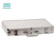 [nvnrbso] Chip Carry Case Chip Set Box Solid Portable Aluminum Alloy Box for Travel Household Dealer