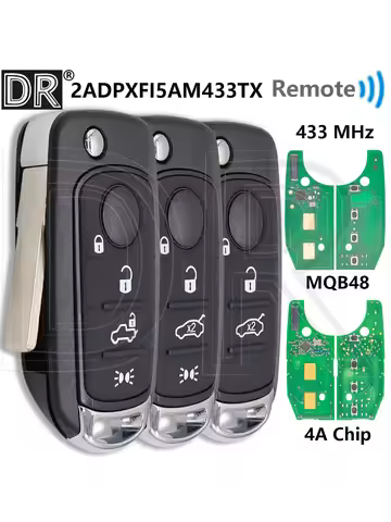 Great 2ADPXFI5AM433TX MQB48/4A Chip 433MHz SIP22 Flip Car Remote Control Key For Fiat 500X Egea Tipo