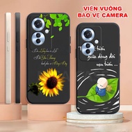 Oppo RENO 11F 5G TPU case with square border shaped like fortune, calligraphy, husband and wife