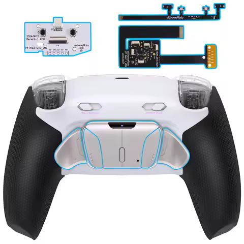 eXtremeRate RISE4 Plus MAX Remappable Real Metal Back Buttons Kit w/Clicky Trigger Stops & Rubberize