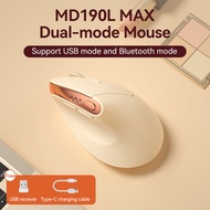 BOW MD190L/MD190L Max เมาส์ Ergonomic เมาส์ Dual-mode 2.4G รุ่นไร้สาย/บลูทู ธ ชาร์จไฟได้