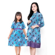 Couple Batik Mother And Daughter Best Selling Blue Kenongo Motif
