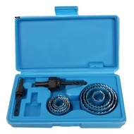 Complete 11pcs Woodworking Hole Saw Set - 19-64mm, Carbon Steel Metal Circle Power Drill Hole Cutter