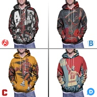 Zipper Hoodie Michel Jordan Hoodie Fullprint Polyester Jersey Material | Size S M L XL XXL 3XL | Zip