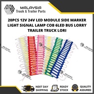 20PCS 12V 24V LED MODULE SIDE MARKER LIGHT SIGNAL LAMP COB 6LED BUS LORRY TRUCK LORI