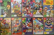 Switch games Switch Luigi Mario 3D world Mario kart 大亂鬥 Mario maker Mario bros deluxe Mario odyssey 