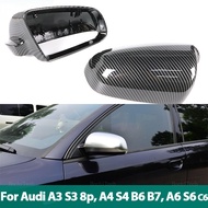 Rearview Mirror Cap Wing Side Mirror Cover Fit For Audi A3 S3 8P 05-08, A4 S4 B6 B7 8E 8H 02-09, A6 