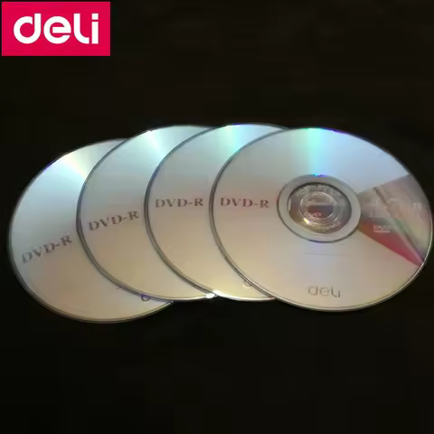 4PCS/LOT Deli 3724 DVD-R Blank Disc Recordable DVD Single Chip Recordable Digital Versatile 4.7GB/12