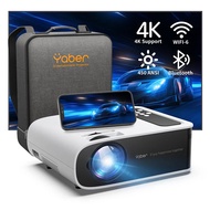 YABER Pro V8 4K Projector with WiFi 6 and Bluetooth 5.0 450 ANSI Outdoor Projector Portable Home Vid